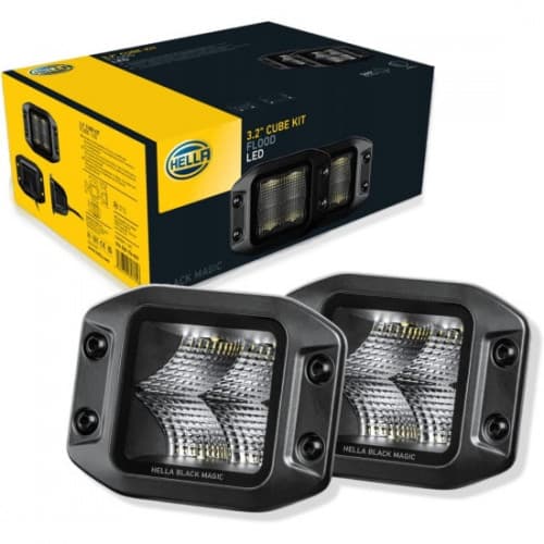 Hella Black Magic 3.2 Inch LED Cube Flush Mount Flood Set – Mahindra Thar 2020