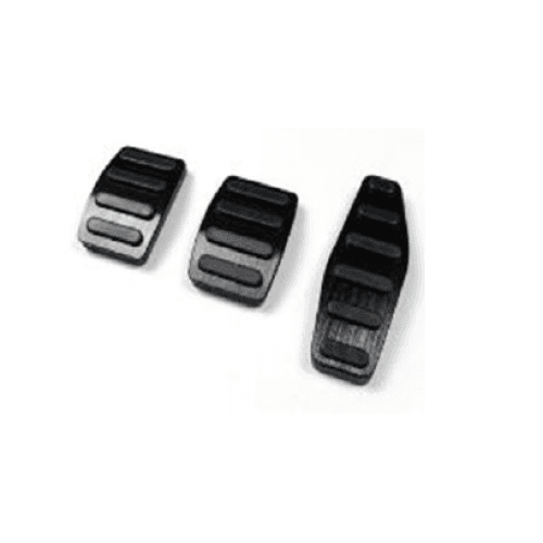 Jimny Manual Foot Pedal Set | Silver Aluminium Pedal Covers