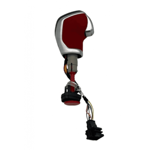 Volkswagen LED Electronic Gearshift Knob | Red Alcantara & Brushed Aluminum | Plug & Play